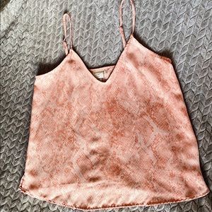 a new day Peach Snake Print Tank Top Blouse ✨